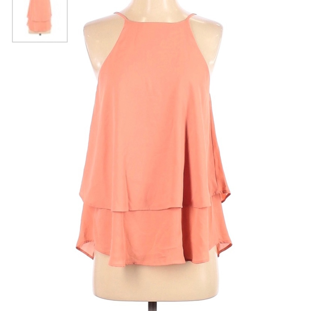 Emmelee peach tank top blouse